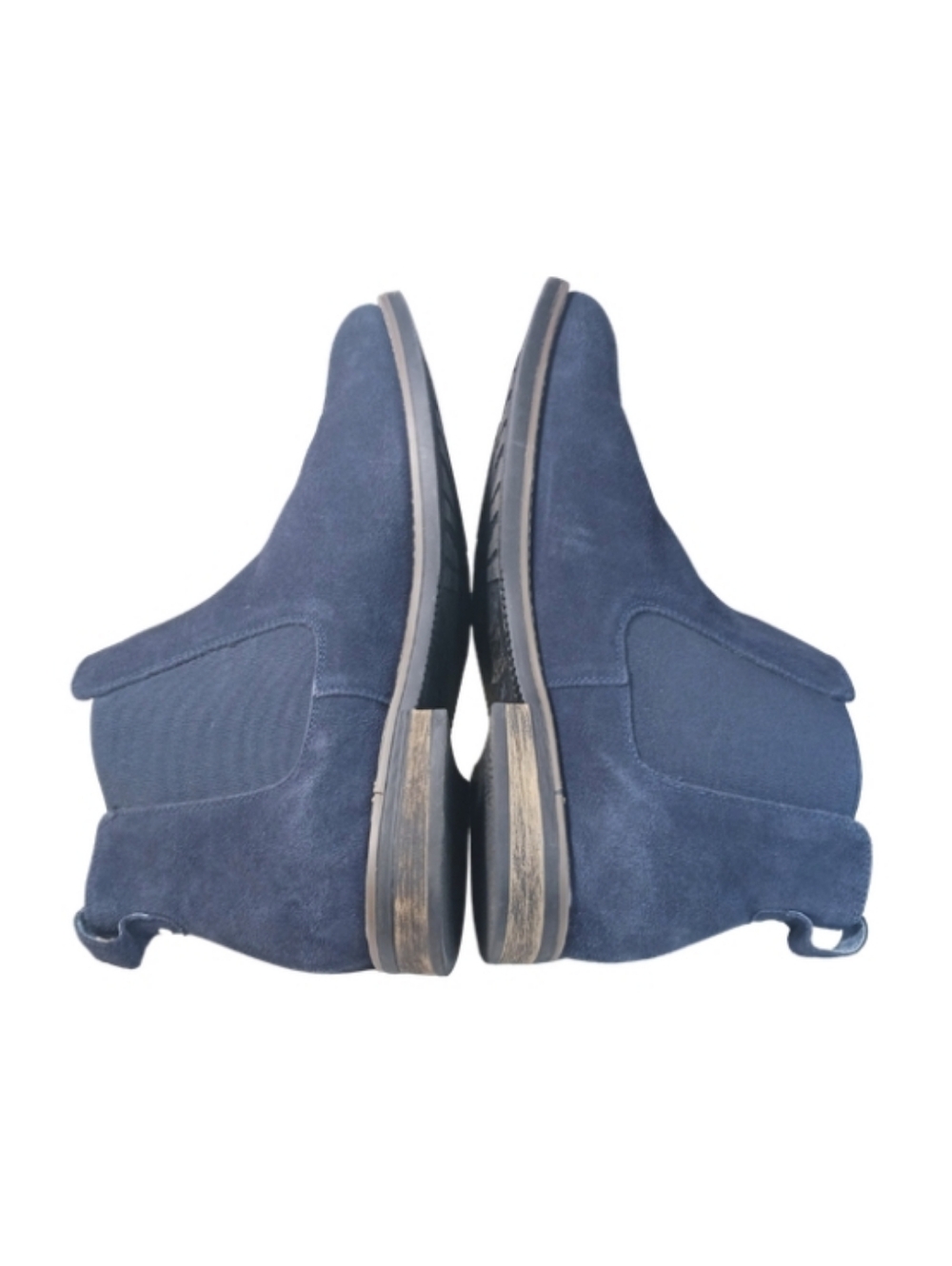 Bruno Marc Boots Men's 13 Blue Suede Pull-on Chelsea Dress Casual Shoes - Picture 6 of 9